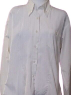 ^ Bedo Classic White Button-Up Shirt With Pocket Women's Size Large